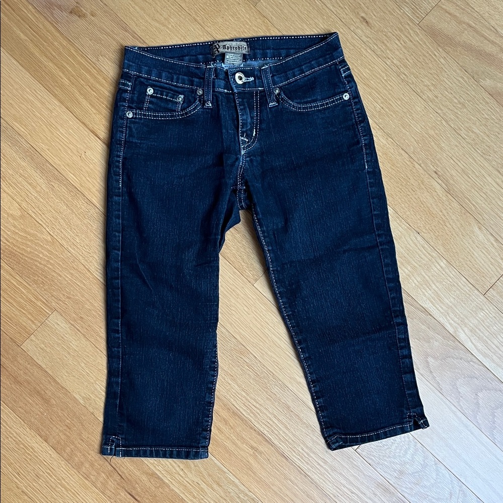 Aphrodite Dark Blue Ankle Jeans